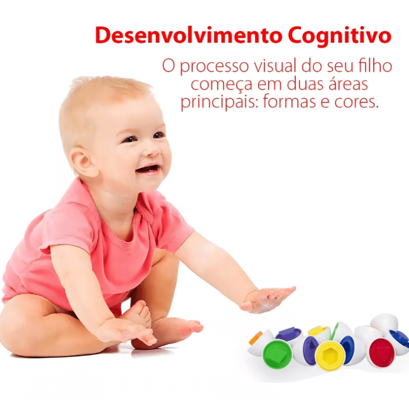 Brinquedo Educativo Montessori Ovos Geométricos