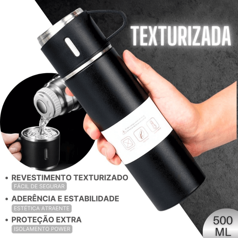 Kit Garrafa Térmica Inox